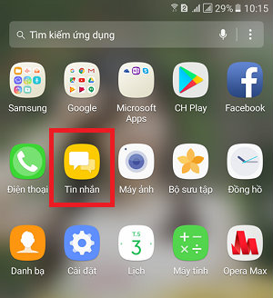 đổi trung tâm tinh nhắn android