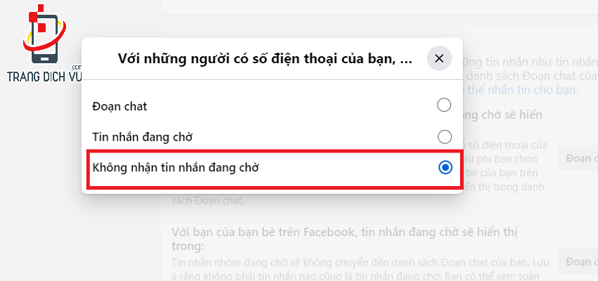 chan tin nhan rac tren facebook