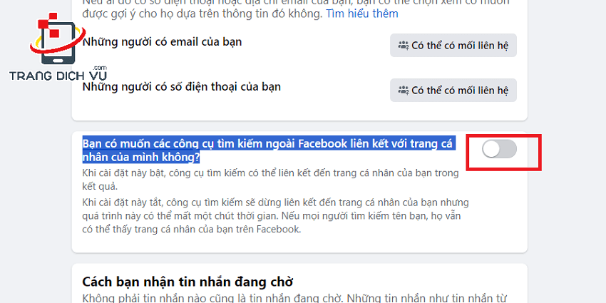 chan tin nhan rac tren facebook