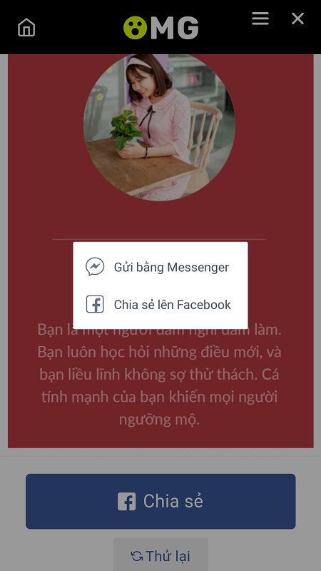 Cách chơi trò OMG trên Facebook, cuộc đời của bạn màu gì?