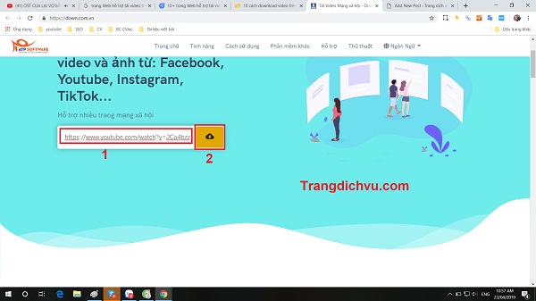 Truy cập vào trang web theo đường link