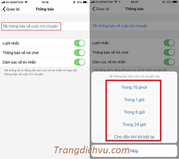 Cách tắt thông báo chat nhóm bằng di động trên Facebook Messenger