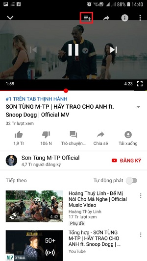 tang view youtube cho than tuong tren dien thoai