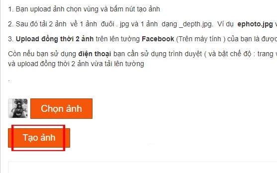 Meo tao anh 3d tren facebook