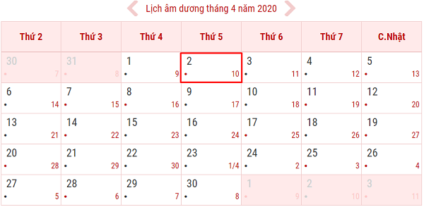 Lịch nghỉ lễ Giỗ tổ Hùng Vương Mùng 10 Tháng 3 năm 2020