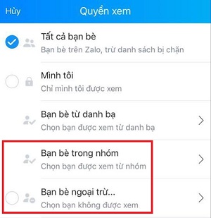 cach khong cho ban be xem binh luan tren zalo don gian