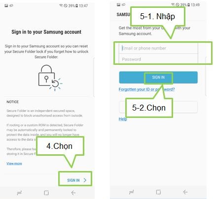 khoa ung dung tren samsung note 8 don gian