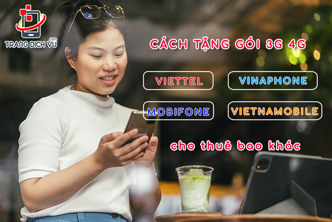 Tặng gói data sim Mobi Vina Viettel Vietnamobile