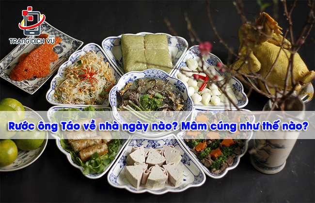 Mâm cúng ngày rước ông táo về trời