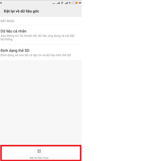 Cách khôi phục cài đặt gốc Xiaomi