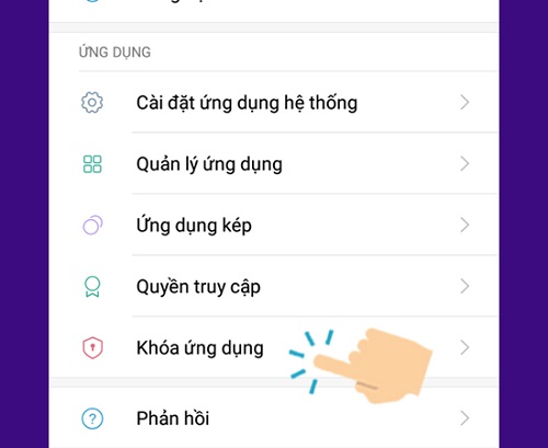 cài mật khẩu ứng dụng Xiaomi