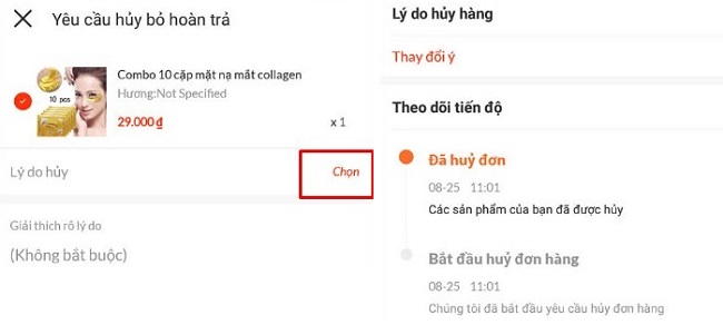  xem lai don hang da mua tren lazada sieu de