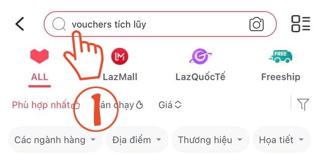 mua hang tren lazada bang voucher tich luy