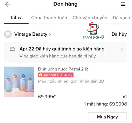 tra cuu lich su mua hang tren tiktok