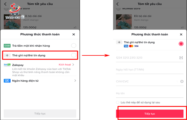phuong thuc thanh toan tren tiktok shop