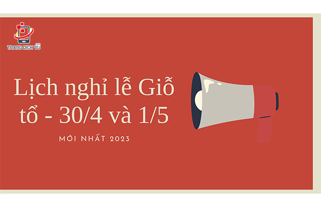 lich nghi le gio to 30 4 va 1 5 nam 2023