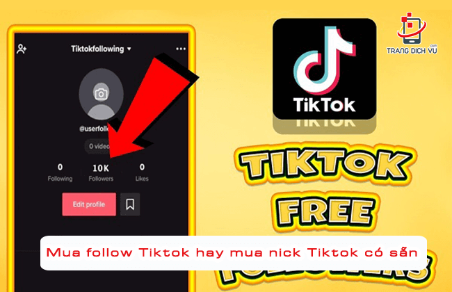 nen mua follow tiktok hay mua nick tiktok co san follow