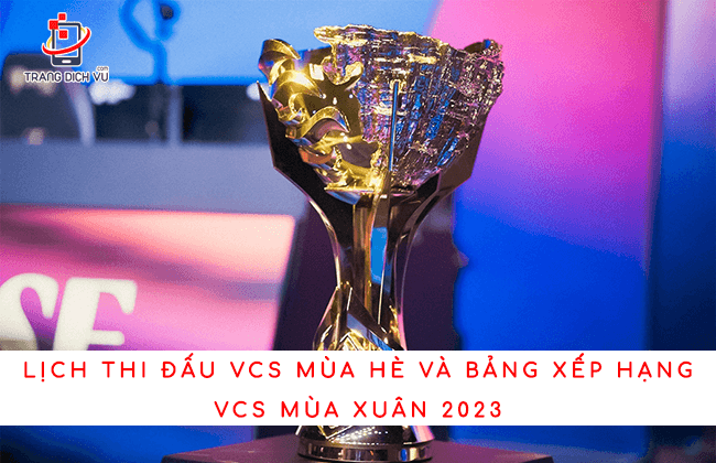 bang xep hang vcs 2023 va lich thi dau vcs mua he 2023