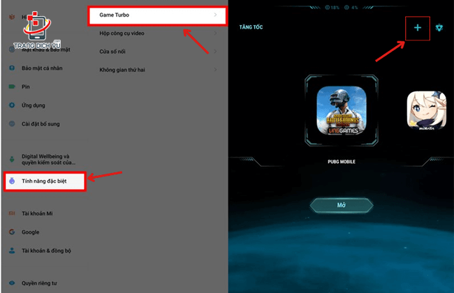 cach bat game turbo tren xiaomi