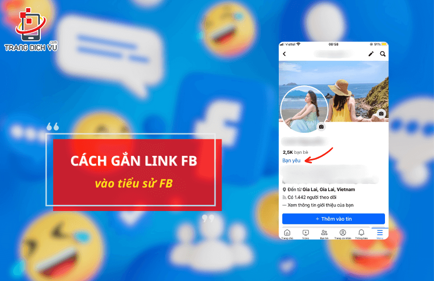 cach gan link fb vao tieu su fb