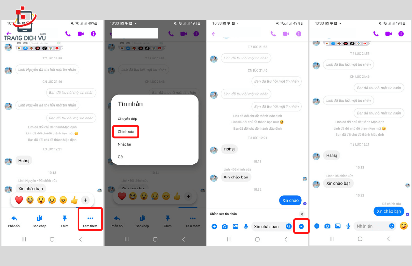 cach chinh sua tin nhan da gui tren messenger android
