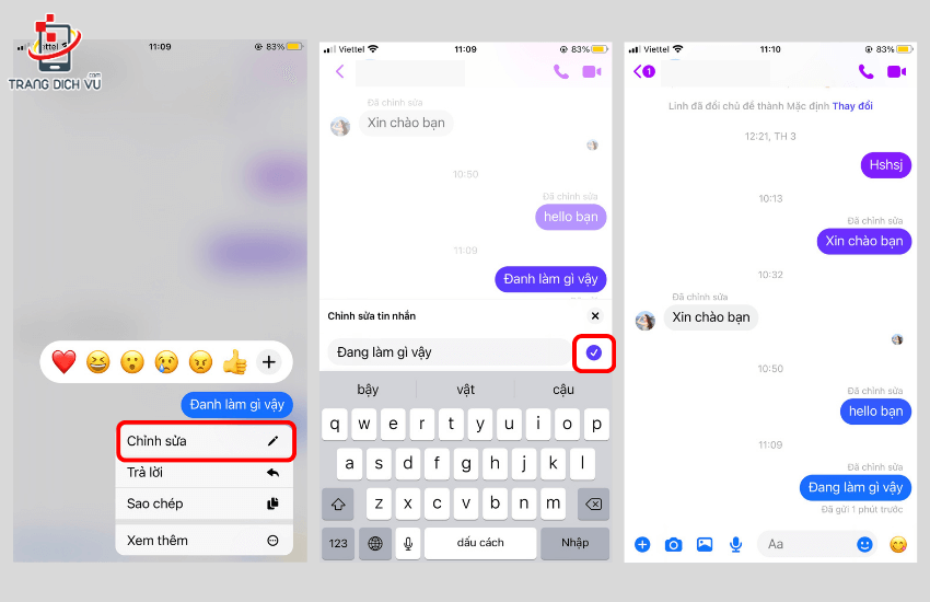 cach chinh sua tin nhan da gui tren messenger tren iphone