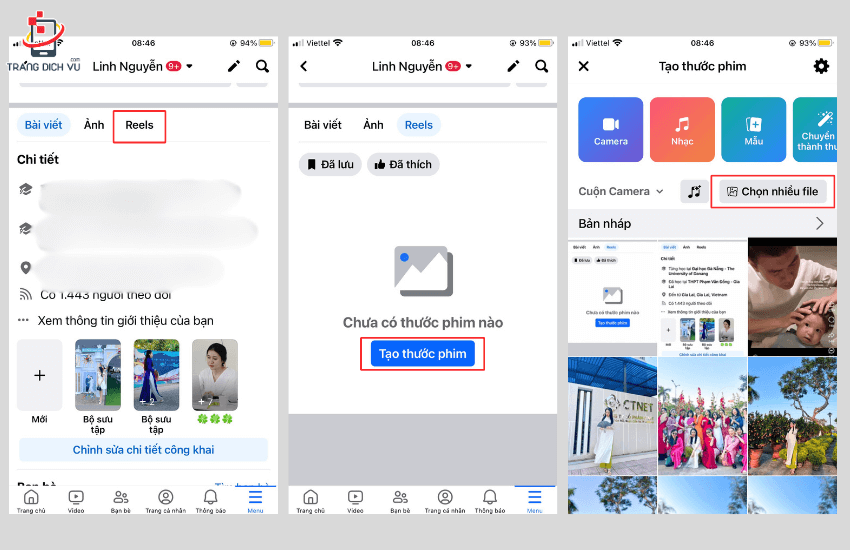 chinh sua reel da dang tren facebook