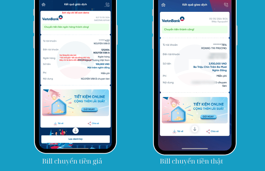 lam sao tao bill chuyen tien vietinbank